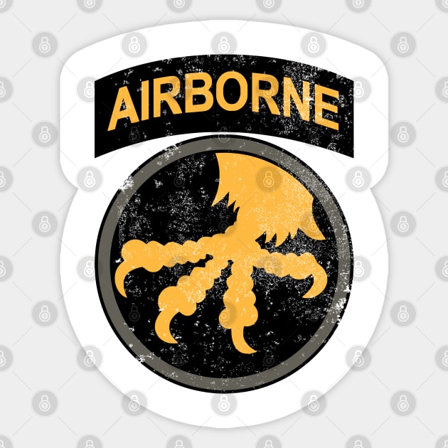 17th Airborne Division (distressed) Sticker by TCP